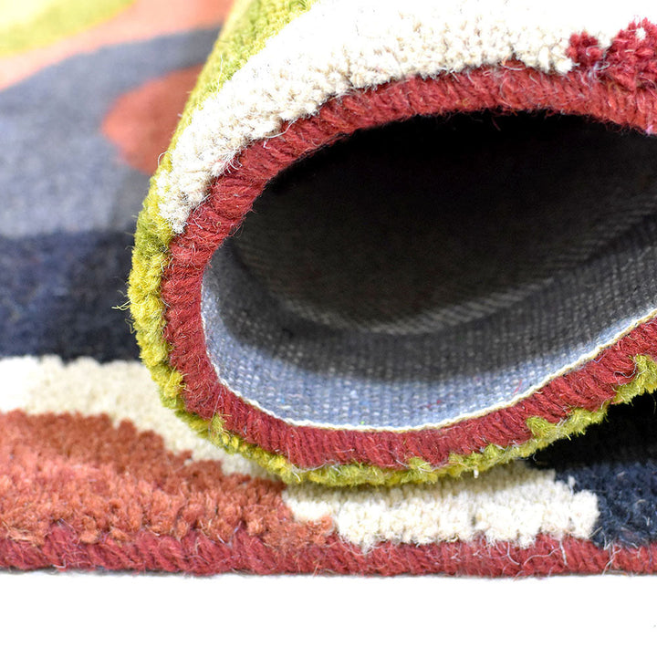 Hand Tufted Wool  Area Rug Contemporary Multicolor K11125849