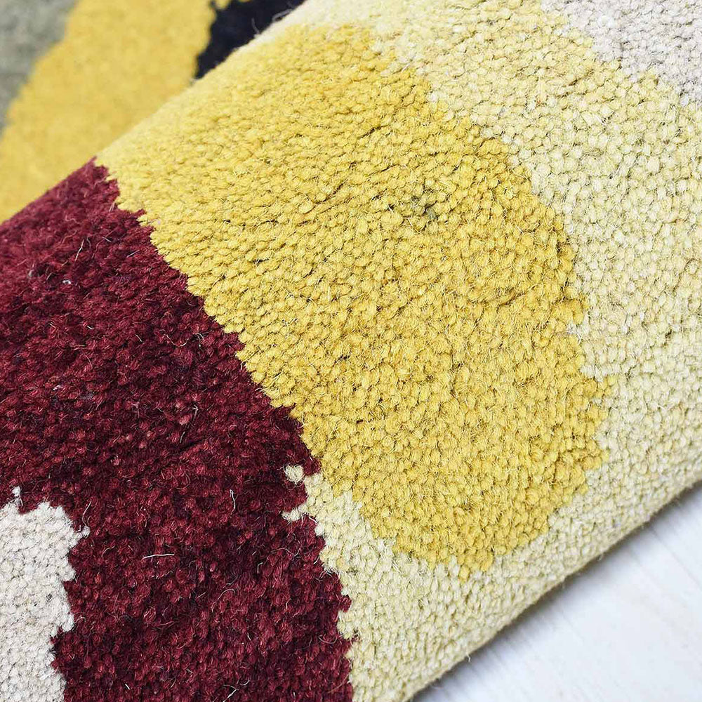 Hand Tufted Wool  Area Rug Contemporary Multicolor K11125849