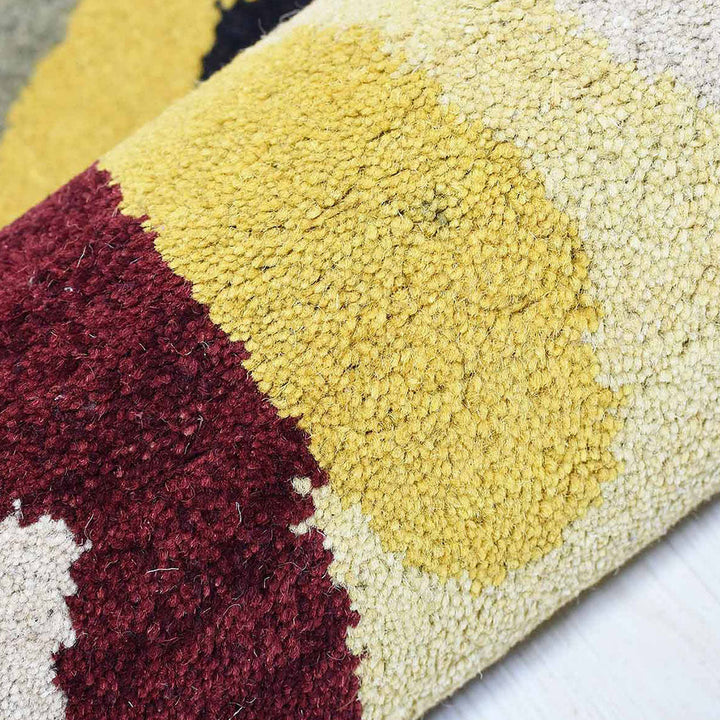 Hand Tufted Wool  Area Rug Contemporary Multicolor K11125849