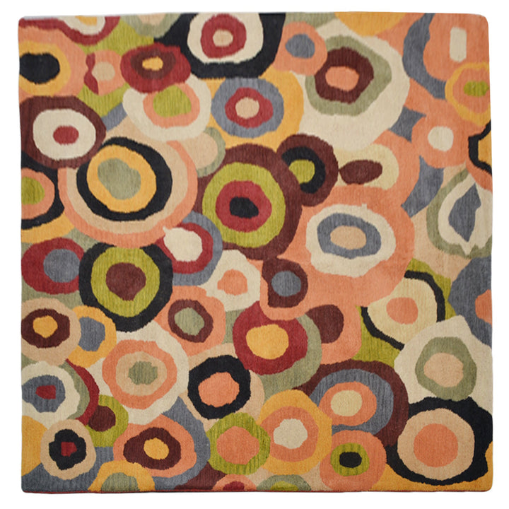 Hand Tufted Wool  Area Rug Contemporary Multicolor K11125849