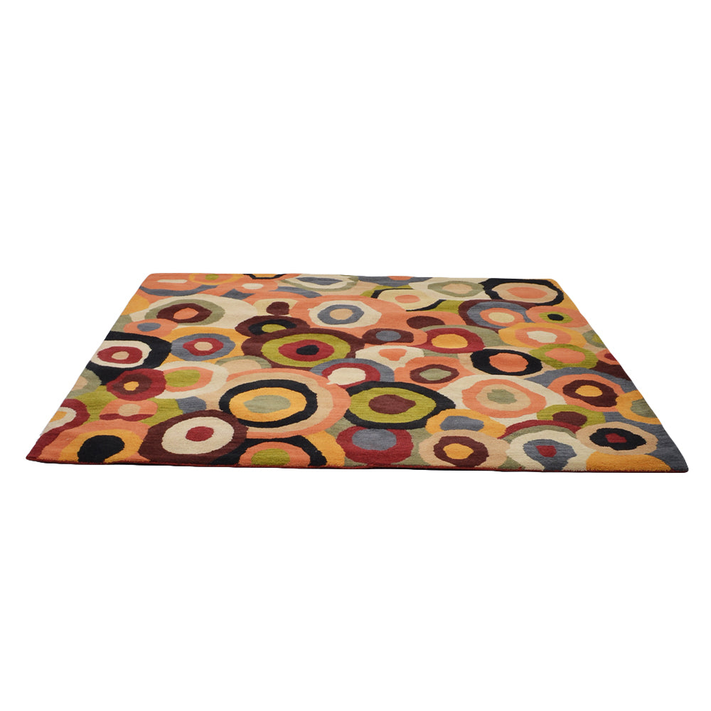 Hand Tufted Wool  Area Rug Contemporary Multicolor K11125849