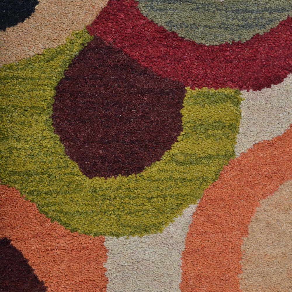 Hand Tufted Wool  Area Rug Contemporary Multicolor K11125849