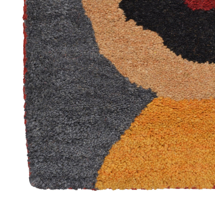 Hand Tufted Wool  Area Rug Contemporary Multicolor K11125849