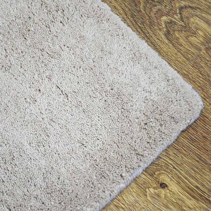 Hand Tufted Wool Area Rug Geometric Cream K2093044