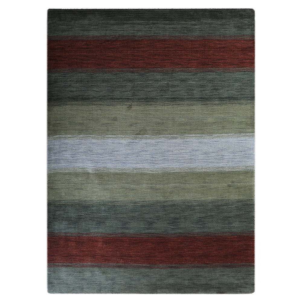 Hand Knotted Wool Area Rug Contemporary Multicolor L00098