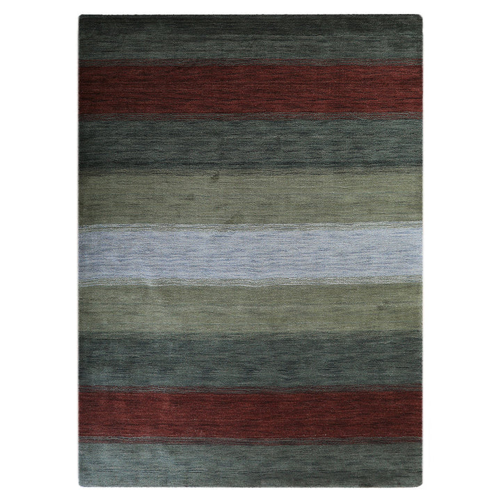 Hand Knotted Wool Area Rug Contemporary Multicolor L00098