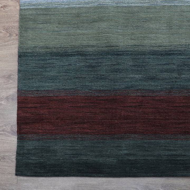 Hand Knotted Wool Area Rug Contemporary Multicolor L00098