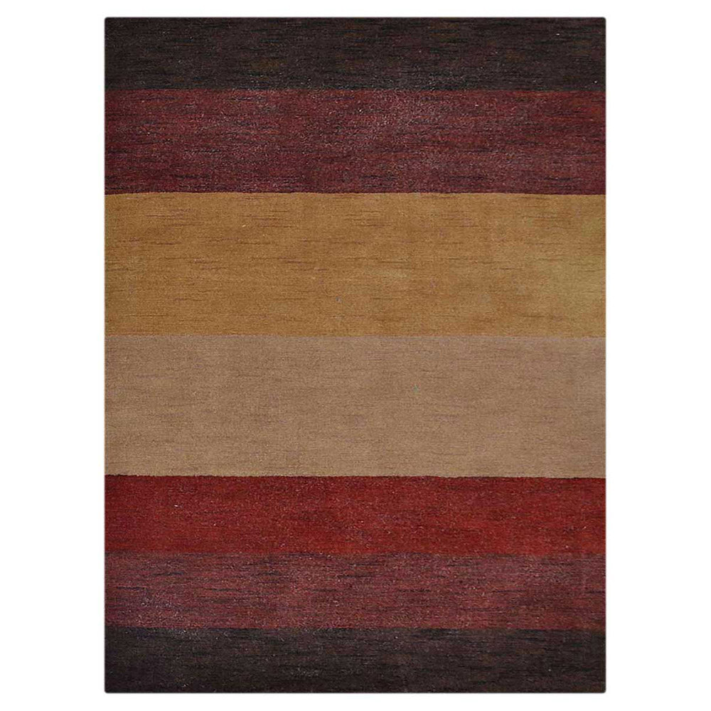 Hand Knotted Wool Area Rug Contemporary Multicolor L00098