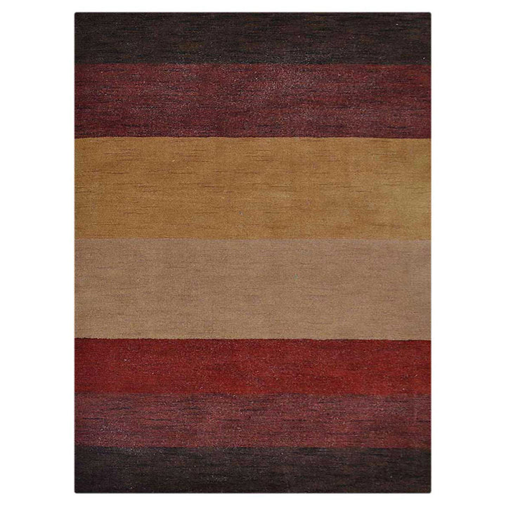 Hand Knotted Wool Area Rug Contemporary Multicolor L00098