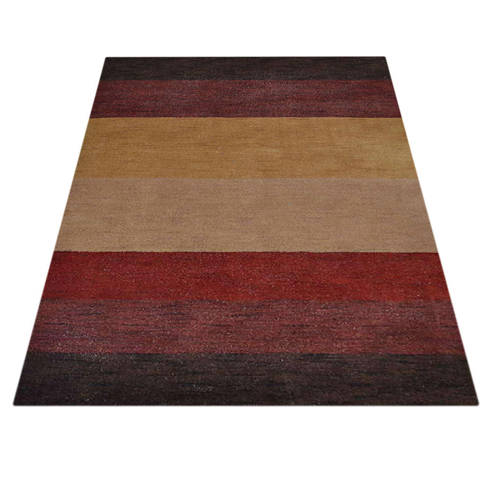 Hand Knotted Wool Area Rug Contemporary Multicolor L00098