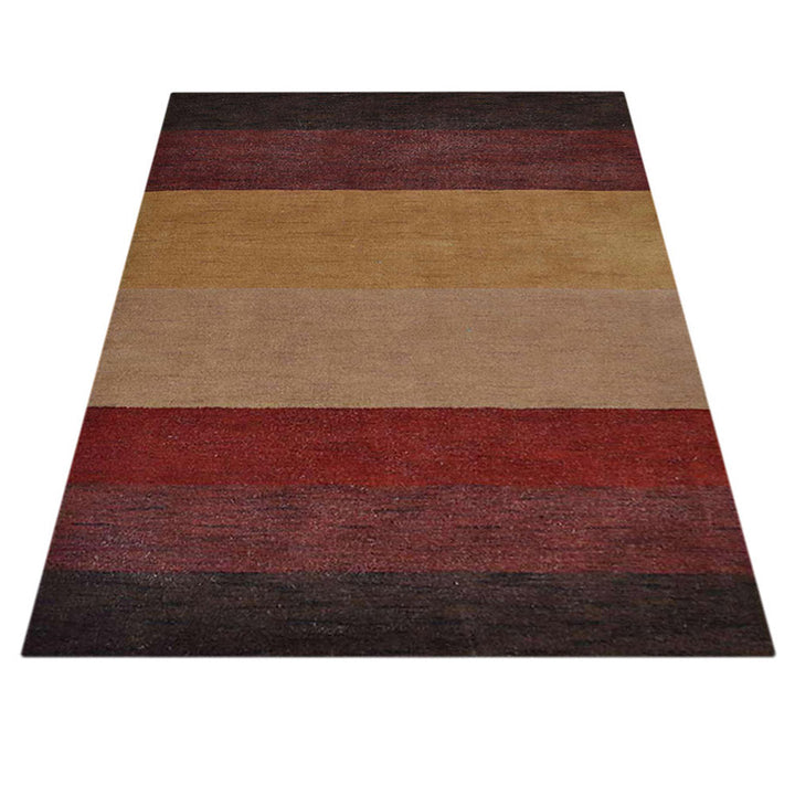 Hand Knotted Wool Area Rug Contemporary Multicolor L00098