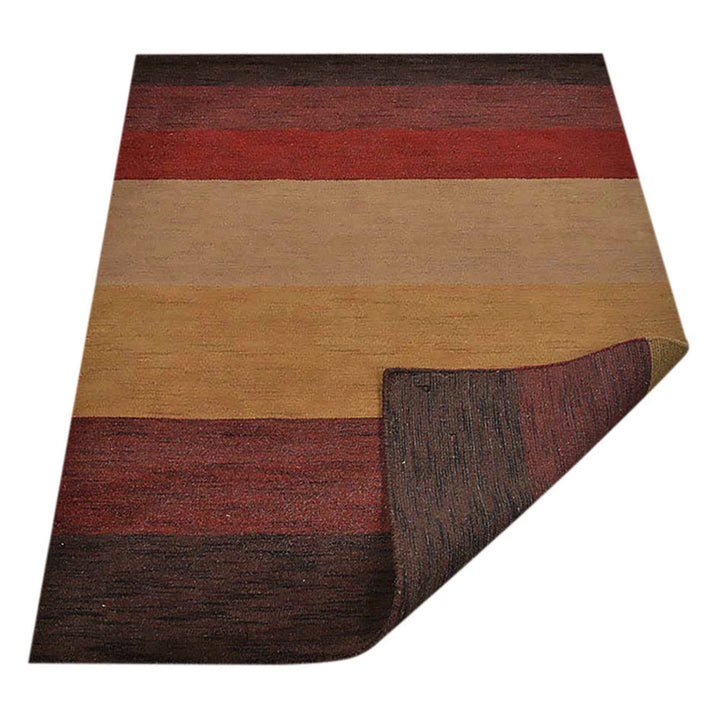 Hand Knotted Wool Area Rug Contemporary Multicolor L00098