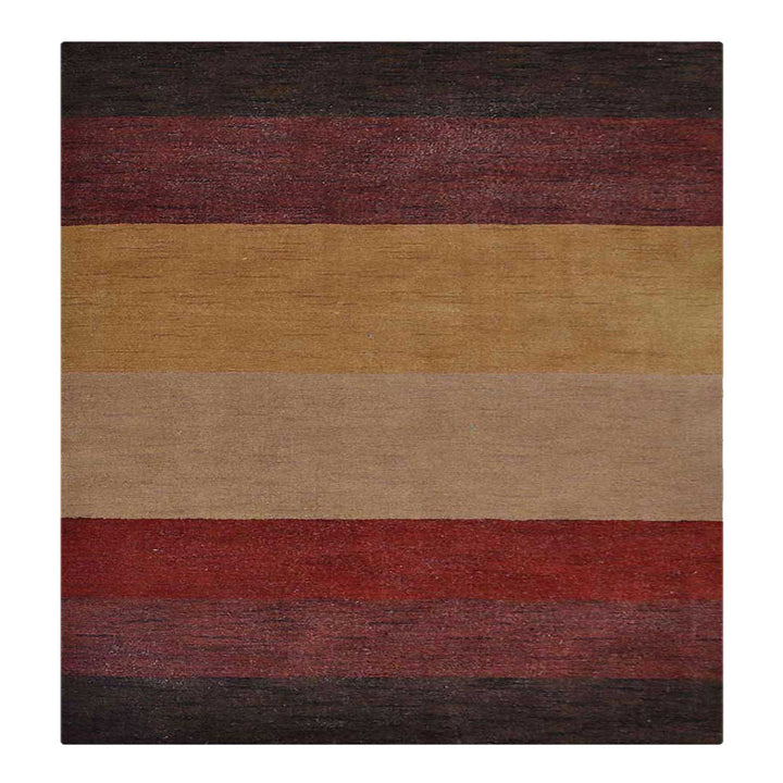 Hand Knotted Wool Area Rug Contemporary Multicolor L00098