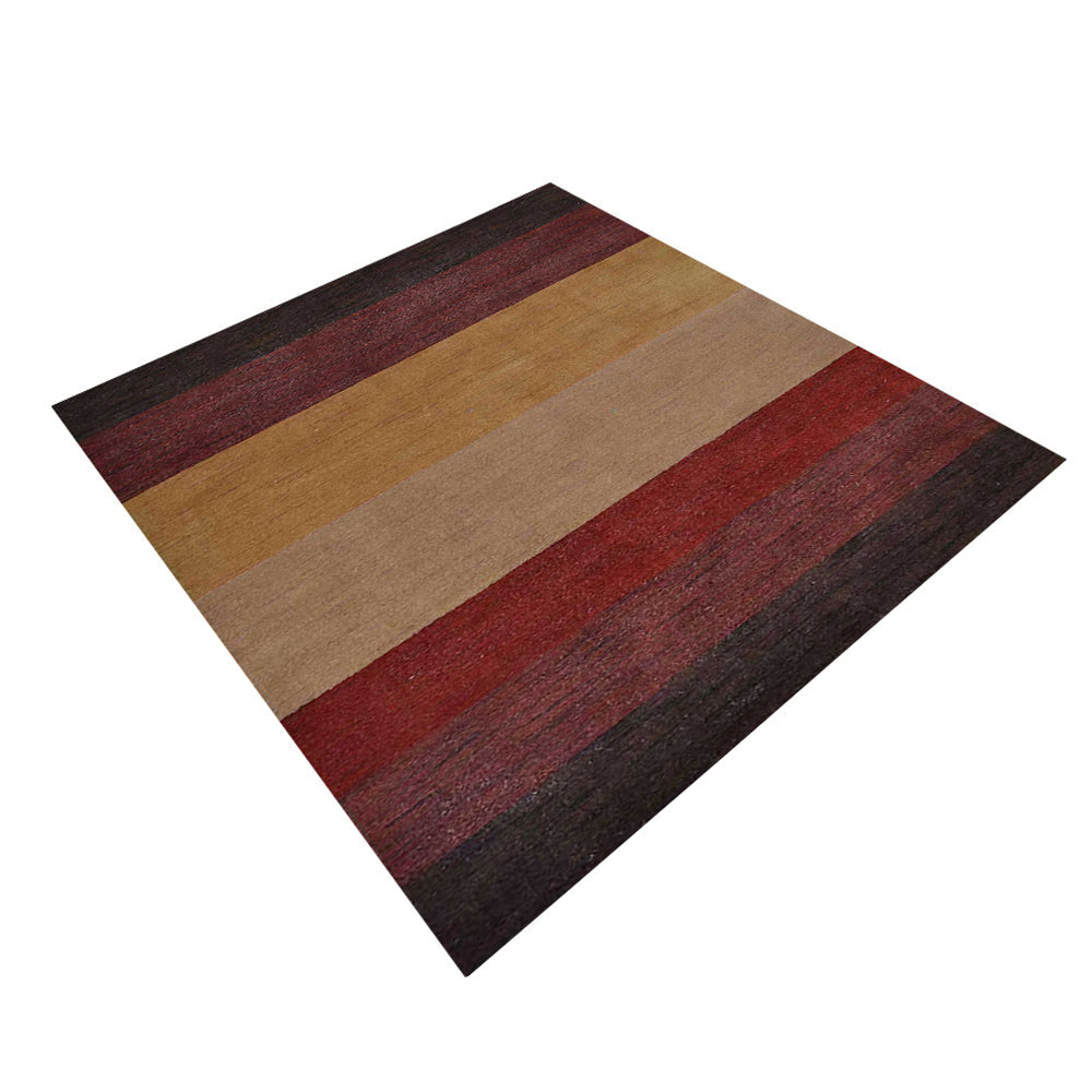 Hand Knotted Wool Area Rug Contemporary Multicolor L00098