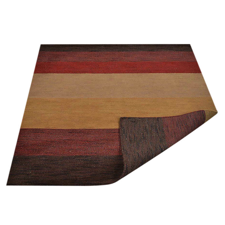 Hand Knotted Wool Area Rug Contemporary Multicolor L00098