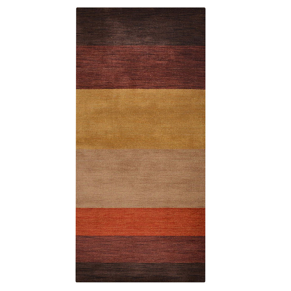 Hand Knotted Wool Area Rug Contemporary Multicolor L00098