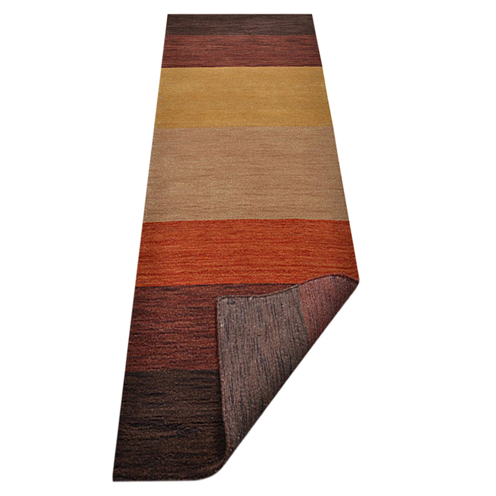 Hand Knotted Wool Area Rug Contemporary Multicolor L00098