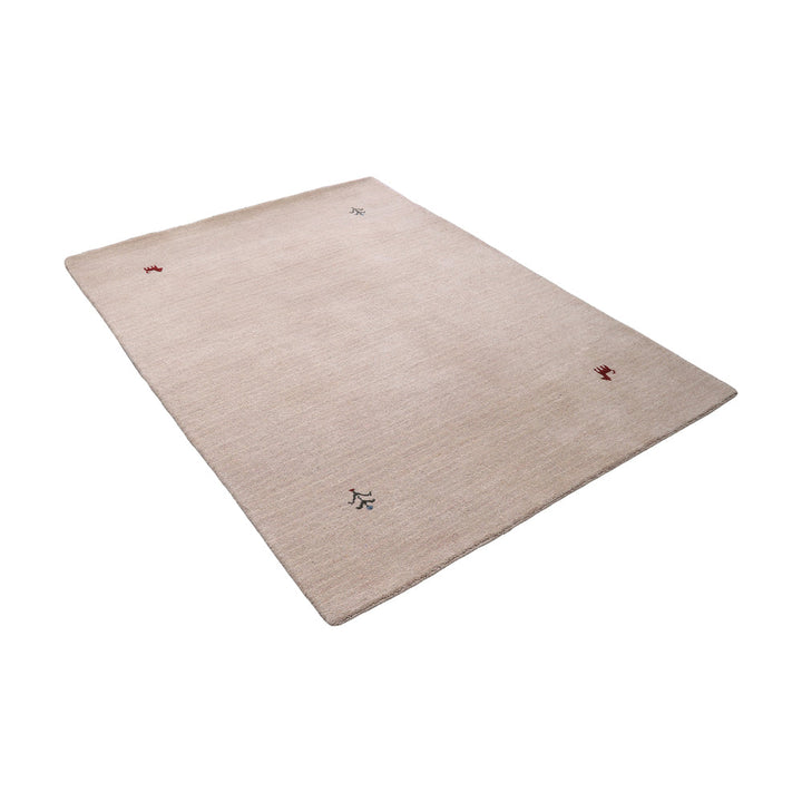 Hand Knotted Wool Area Rug Contemporary Beige L00100