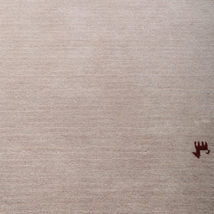 Hand Knotted Wool Area Rug Contemporary Beige L00100