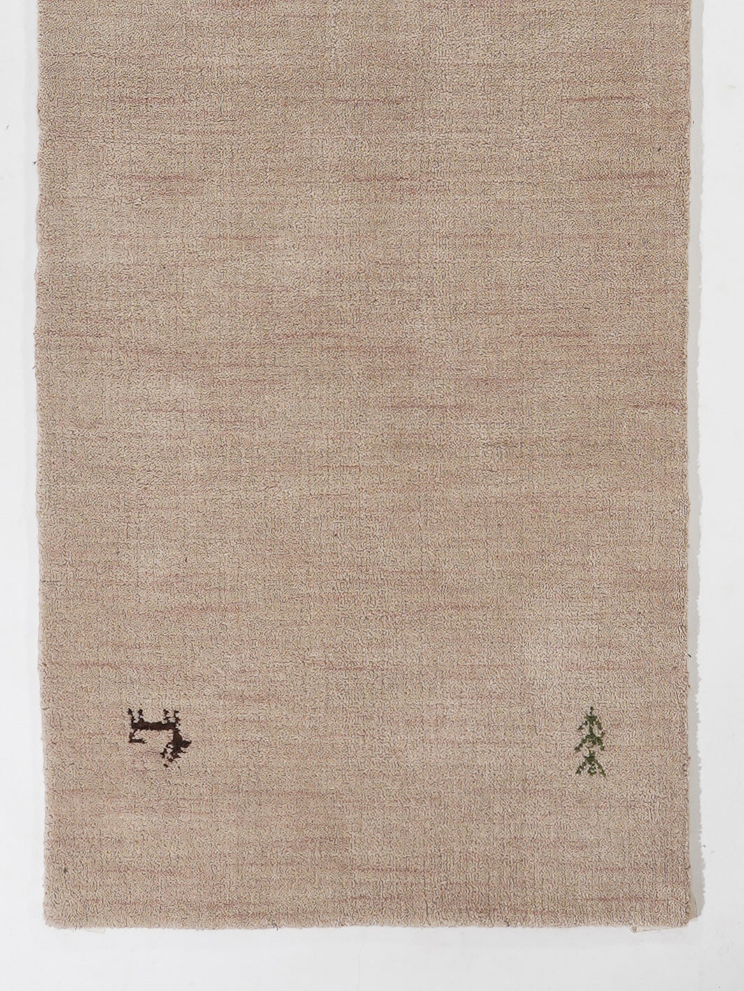 Hand Knotted Wool Area Rug Contemporary Beige L00100