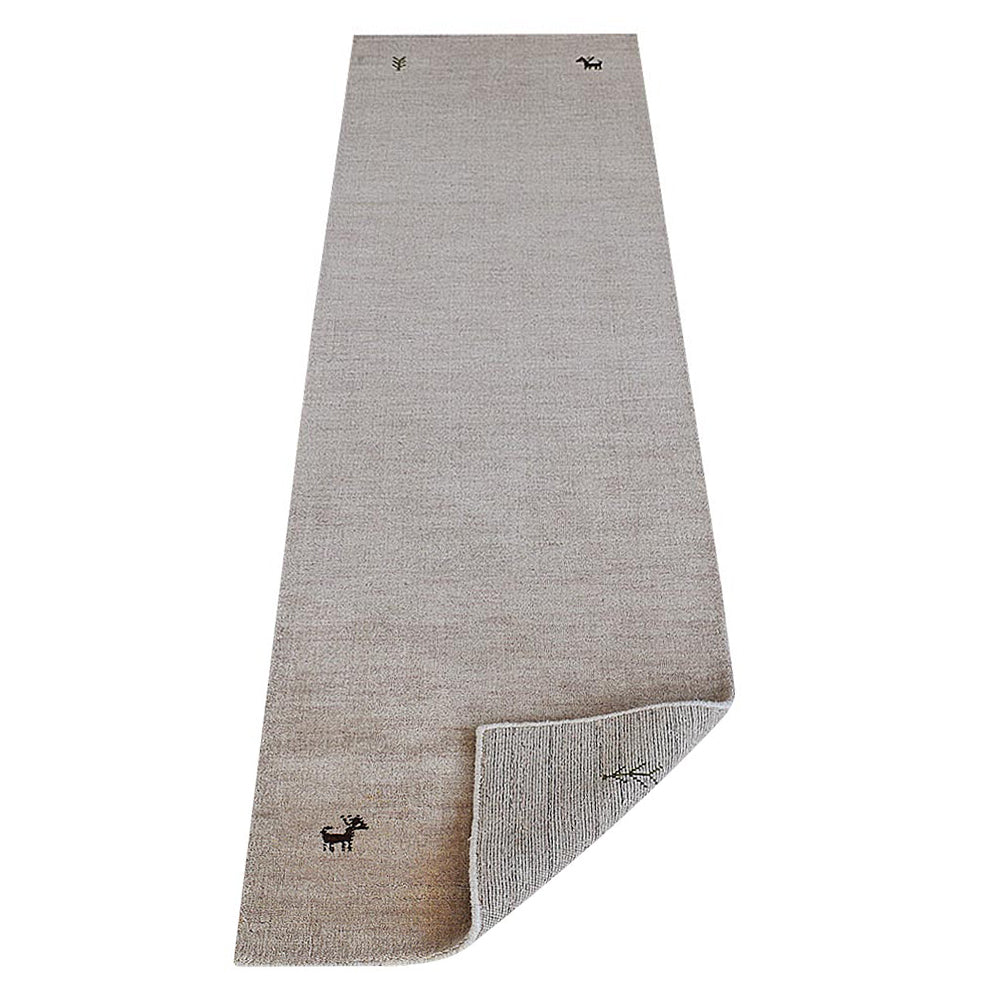 Hand Knotted Wool Area Rug Contemporary Beige L00100