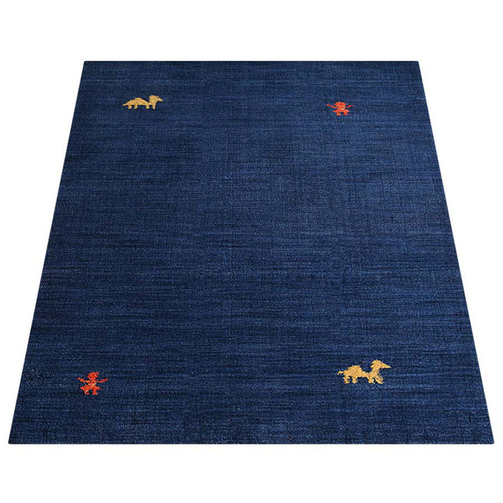 Hand Knotted Wool Area Rug Contemporary Beige L00100