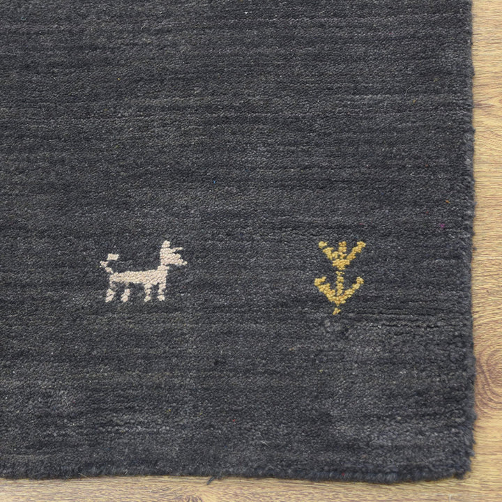 Hand Knotted Wool Area Rug Contemporary Beige L00100