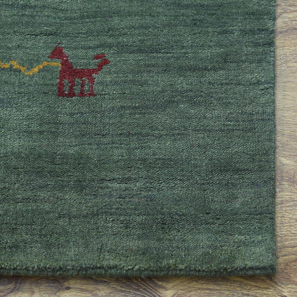 Hand Knotted Wool Area Rug Contemporary Beige L00100