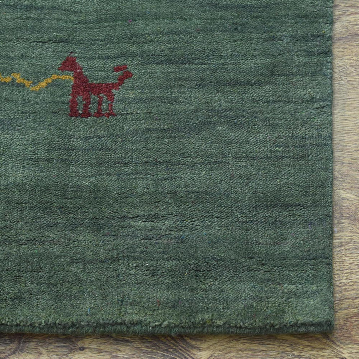 Hand Knotted Wool Area Rug Contemporary Beige L00100