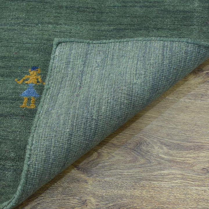 Hand Knotted Wool Area Rug Contemporary Beige L00100