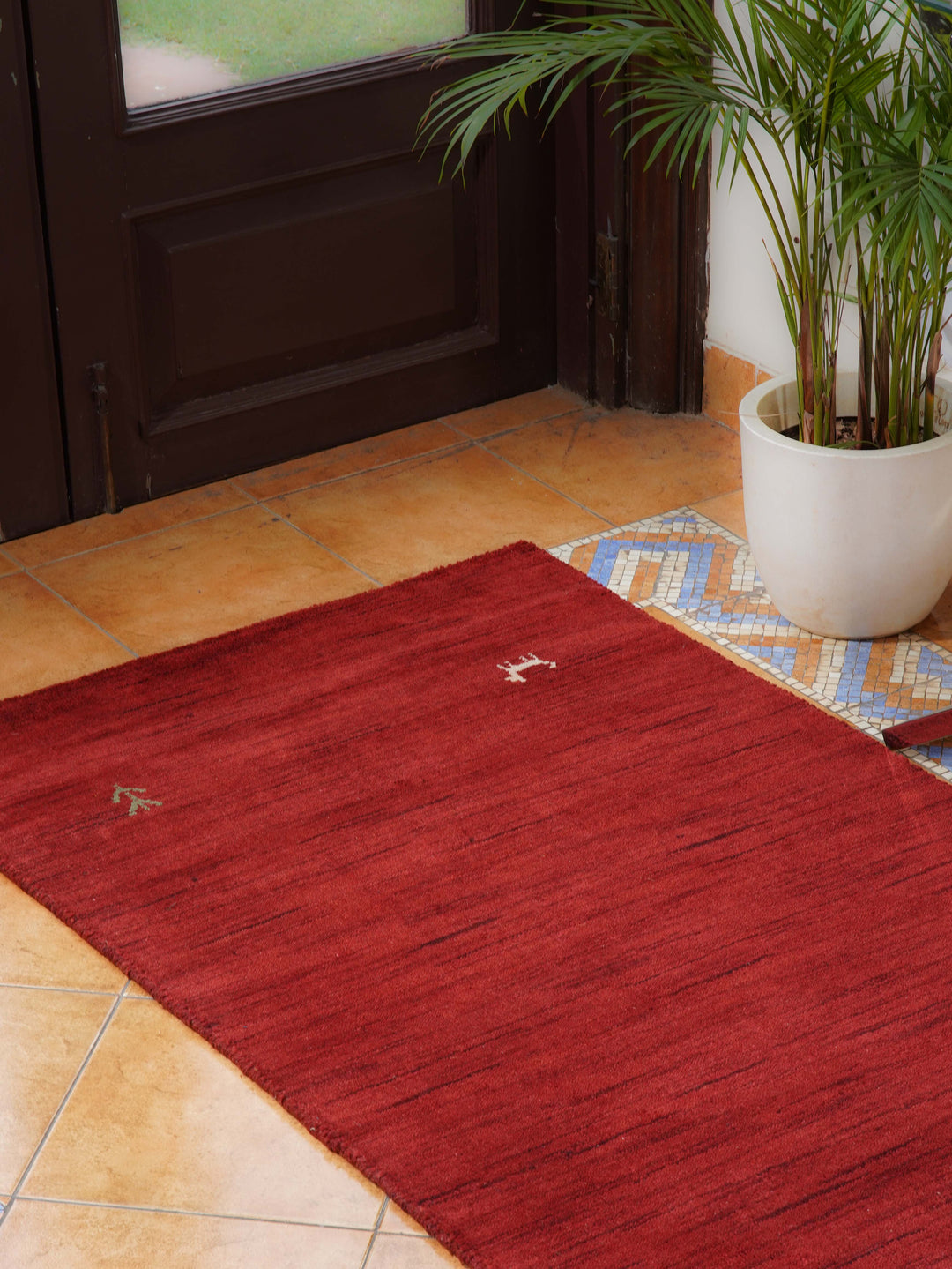 Hand Knotted Wool Area Rug Contemporary Beige L00100