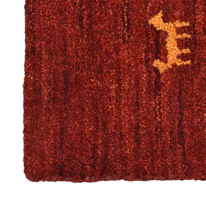 Hand Knotted Wool Area Rug Contemporary Beige L00100