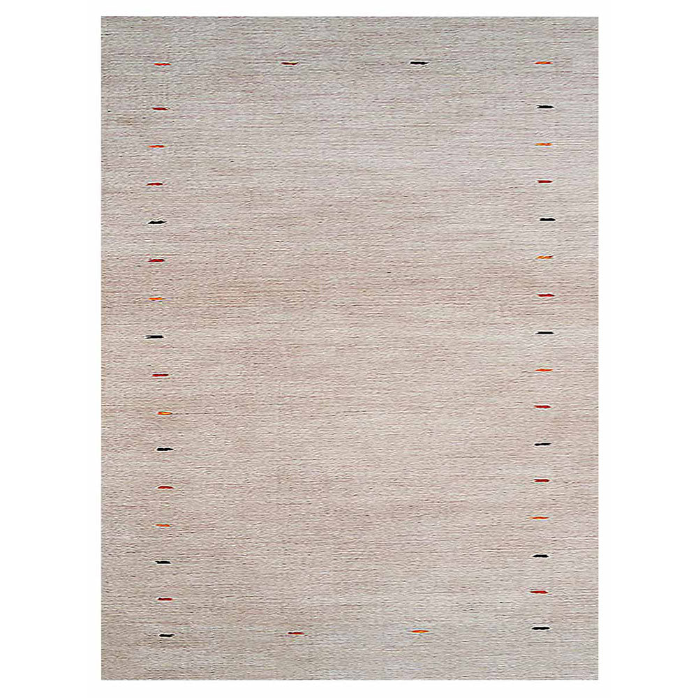 Hand Knotted Wool Area Rug Contemporary Beige L00102