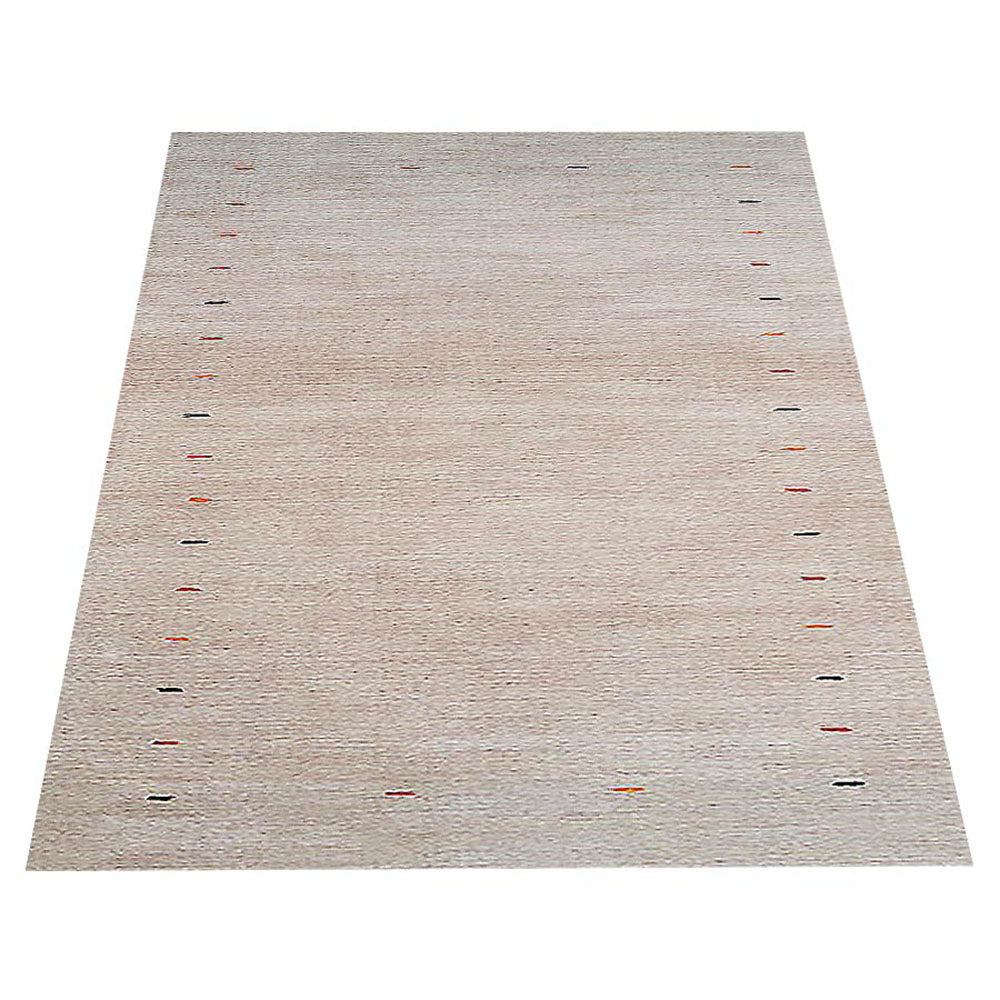 Hand Knotted Wool Area Rug Contemporary Beige L00102