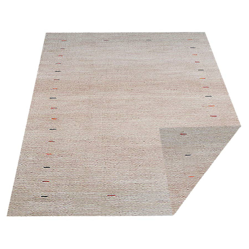 Hand Knotted Wool Area Rug Contemporary Beige L00102