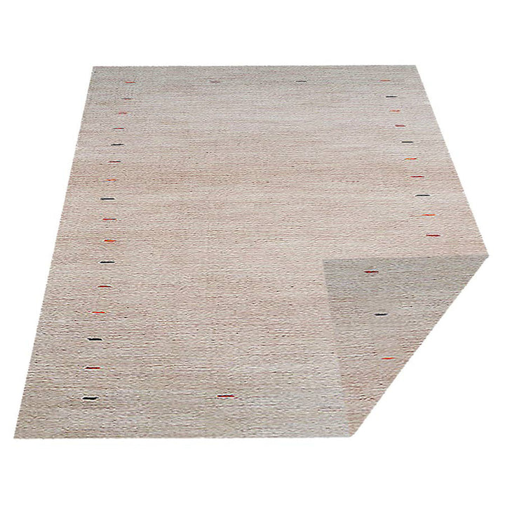 Hand Knotted Wool Area Rug Contemporary Beige L00102