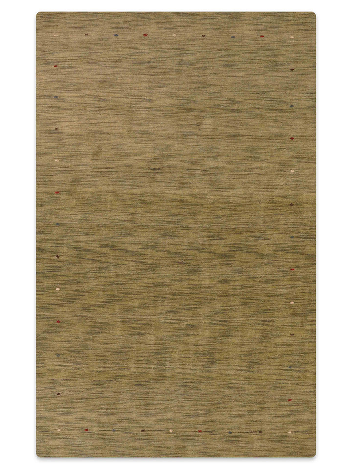 Hand Knotted Wool Area Rug Contemporary Beige L00102