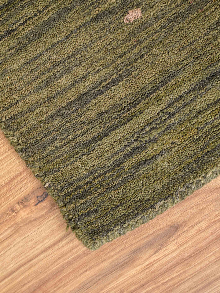 Hand Knotted Wool Area Rug Contemporary Beige L00102