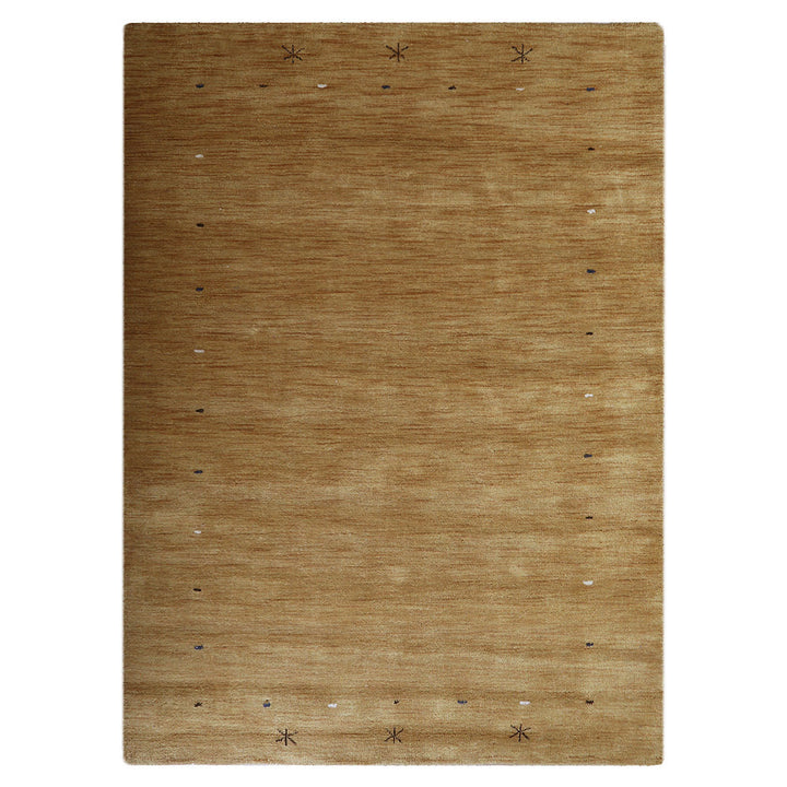Hand Knotted Wool Area Rug Contemporary Beige L00109