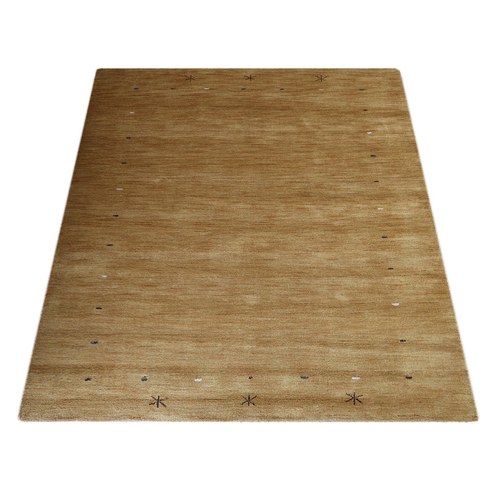 Hand Knotted Wool Area Rug Contemporary Beige L00109