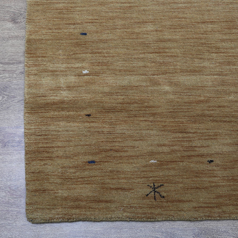 Hand Knotted Wool Area Rug Contemporary Beige L00109