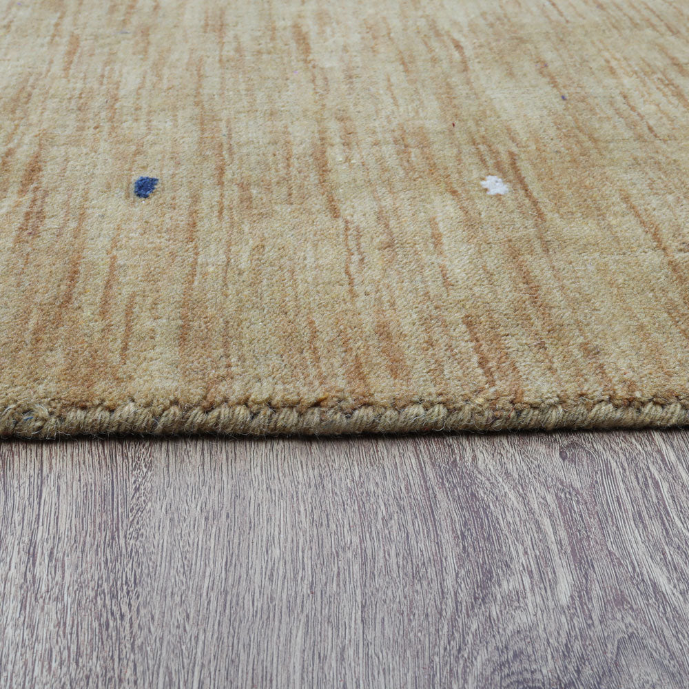 Hand Knotted Wool Area Rug Contemporary Beige L00109