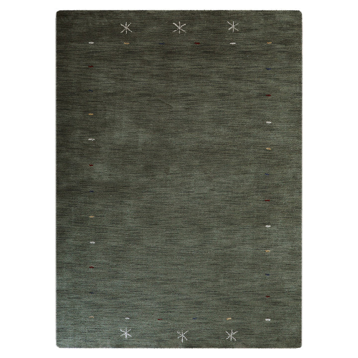 Hand Knotted Wool Area Rug Contemporary Beige L00109