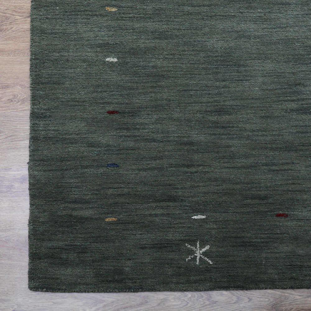 Hand Knotted Wool Area Rug Contemporary Beige L00109