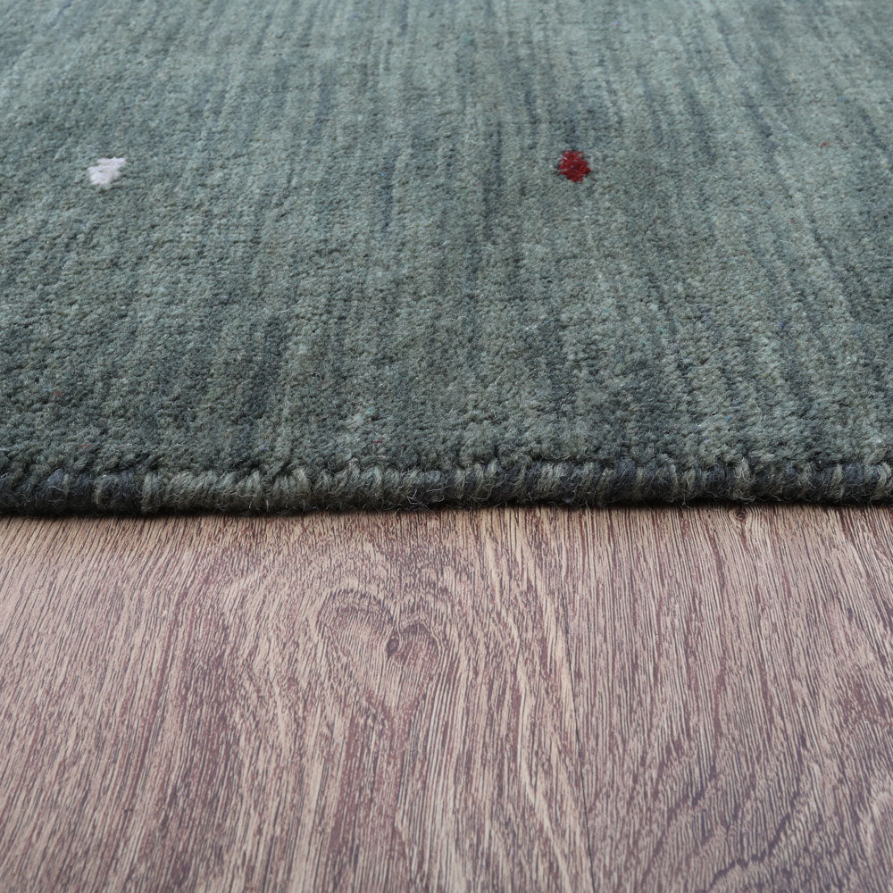 Hand Knotted Wool Area Rug Contemporary Beige L00109