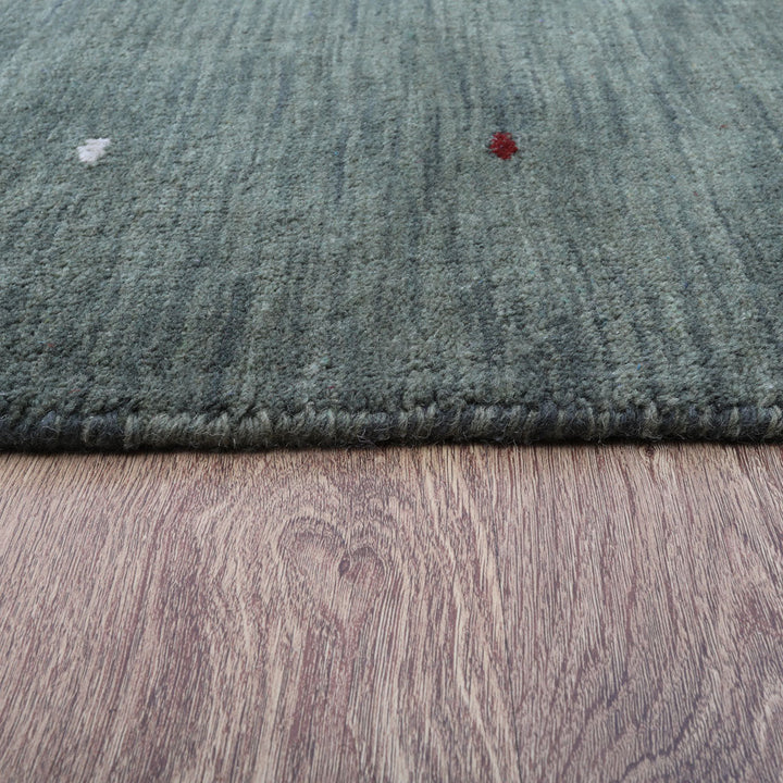 Hand Knotted Wool Area Rug Contemporary Beige L00109