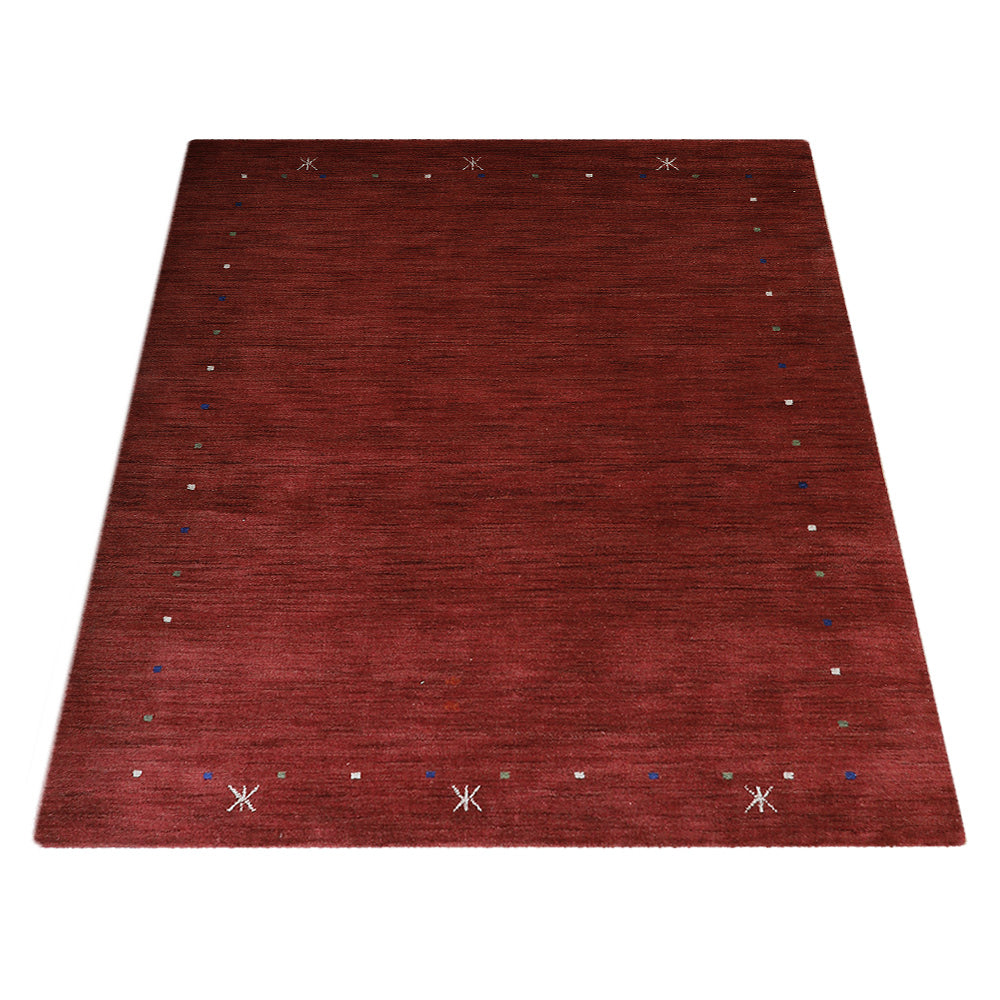 Hand Knotted Wool Area Rug Contemporary Beige L00109