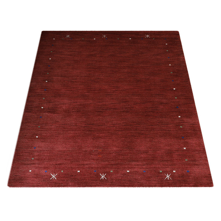 Hand Knotted Wool Area Rug Contemporary Beige L00109