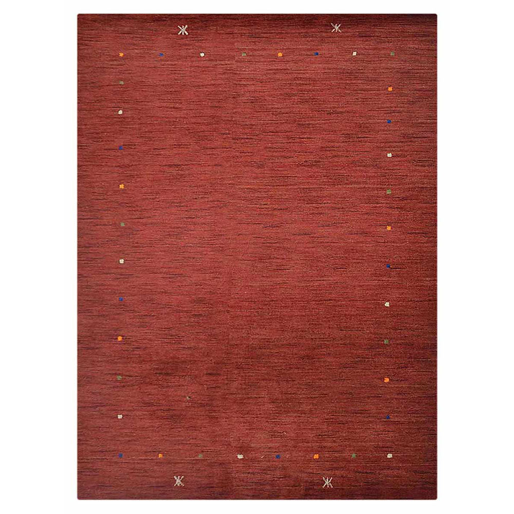 Hand Knotted Wool Area Rug Contemporary Beige L00109