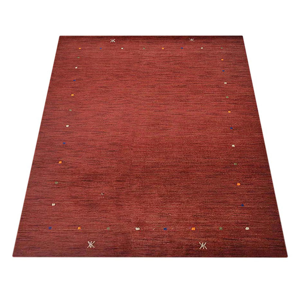 Hand Knotted Wool Area Rug Contemporary Beige L00109